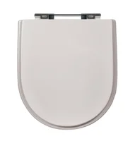 Assento Sanitário com Fechamento Comum em Mdf Laqueado Creme Sicmol