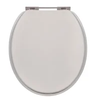 Assento Sanitário  com Fechamento Comum em Mdf Laqueado Cinza Real Sicmol