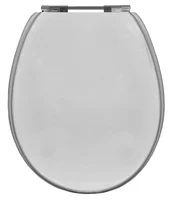 Assento Sanitário Ravena/targa/izy/studio com Fechamento Comum em Mdf Laqueado  Cinza Sicmol