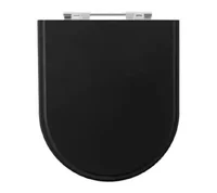 Assento Sanitário Riviera/neo/smart/nexo com Fechamento Comum em Mdf Laqueado  Preto Sicmol