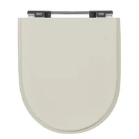 Assento Sanitário Riviera/neo/smart/nexo com Fechamento Comum em Mdf Laqueado  Biscuit Sicmol