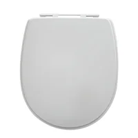 Assento Sanitário Village com Fechamento Comum em Mdf Laqueado  Cinza Real Sicmol