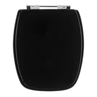 Assento Sanitário Stylus/primula Plus com Fechamento Comum em Mdf Laqueado  Preto Sicmol
