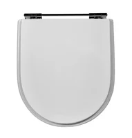 Assento Sanitário Calypso com Fechamento Comum em Mdf Laqueado  Silver Grey Sicmol