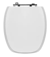Assento Sanitário Thema/hawaii com Fechamento Comum em Mdf Laqueado Cor Branco Sensi Dacqua