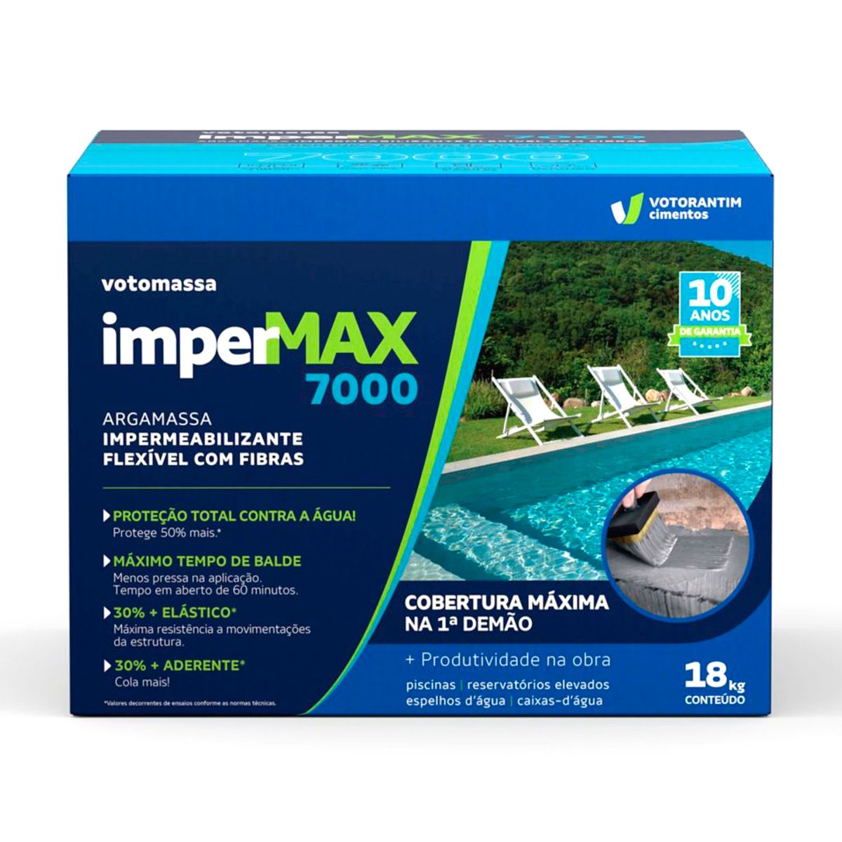 Revestimento Impermeabilizante Impermax 7000 com Fibras 18kg Votorantim Cimentos, marca Votorantim Cimentos - Foto Principal