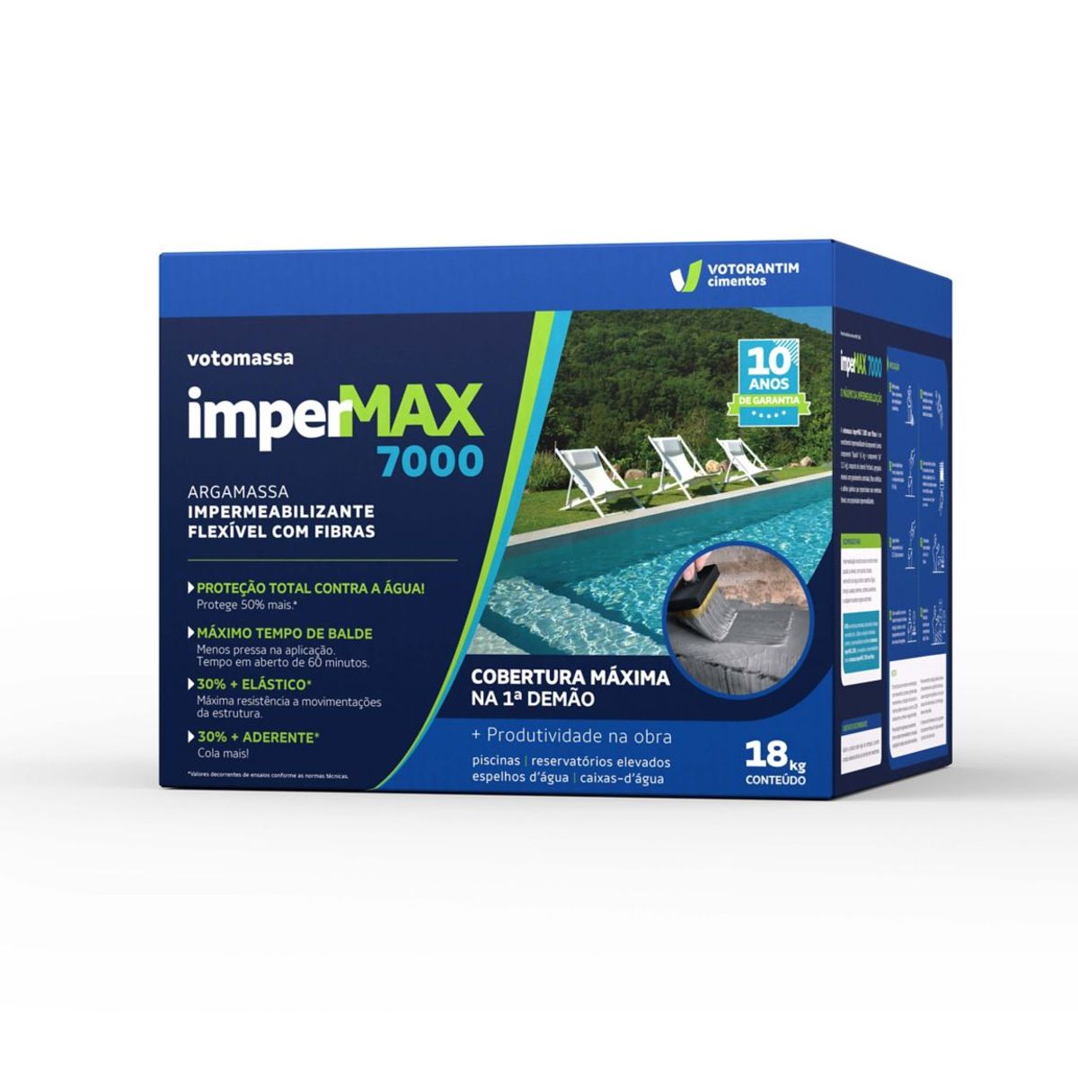 Revestimento Impermeabilizante Impermax 7000 com Fibras 18kg Votorantim Cimentos, marca Votorantim Cimentos - Foto 2
