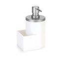 Dispenser para Detergente e Bucha 600ml branco/cromo Fosco