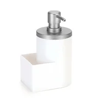 Dispenser para Detergente e Bucha 600ml branco/cromo Fosco