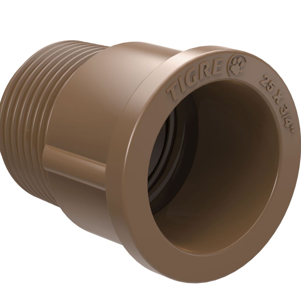 Adaptador Curto Soldavel / Roscável Água Fria marrom 75mmx2.1/2", marca Tigre - Foto Principal
