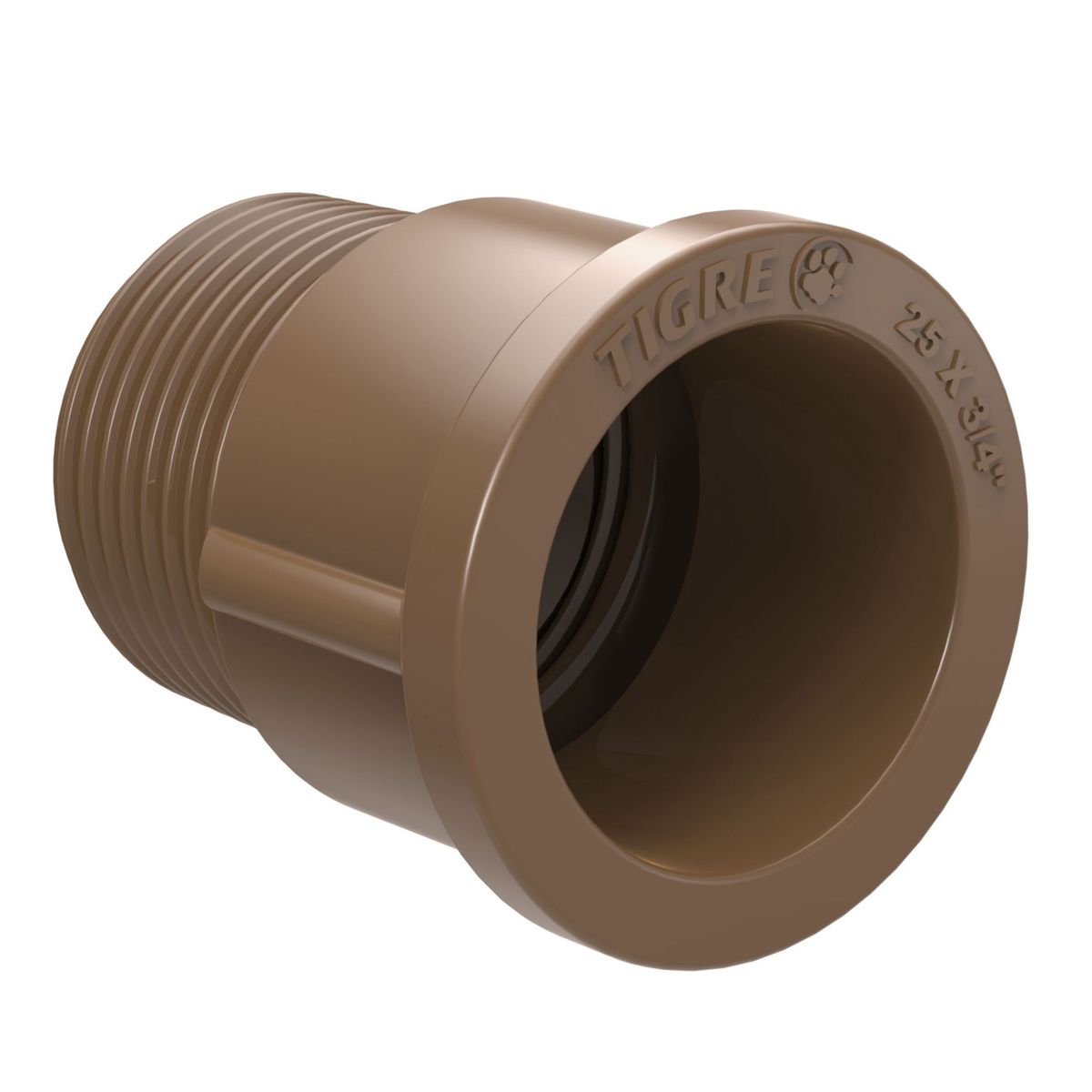 Adaptador Curto Soldavel / Roscável Água Fria marrom 75mmx2.1/2", marca Tigre - Foto Principal