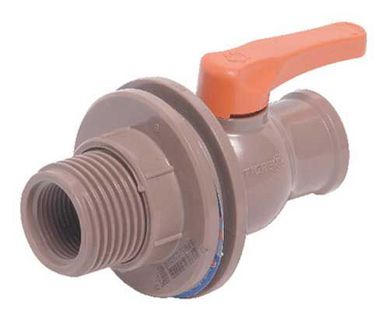 Adaptador Flange Com Registro Soldvel e Roscvel para Caixa De gua Marrom 25mmx3/4
