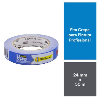 Fita Crepe Profissional 3M ScotchBlue - 24 mm x 50 m