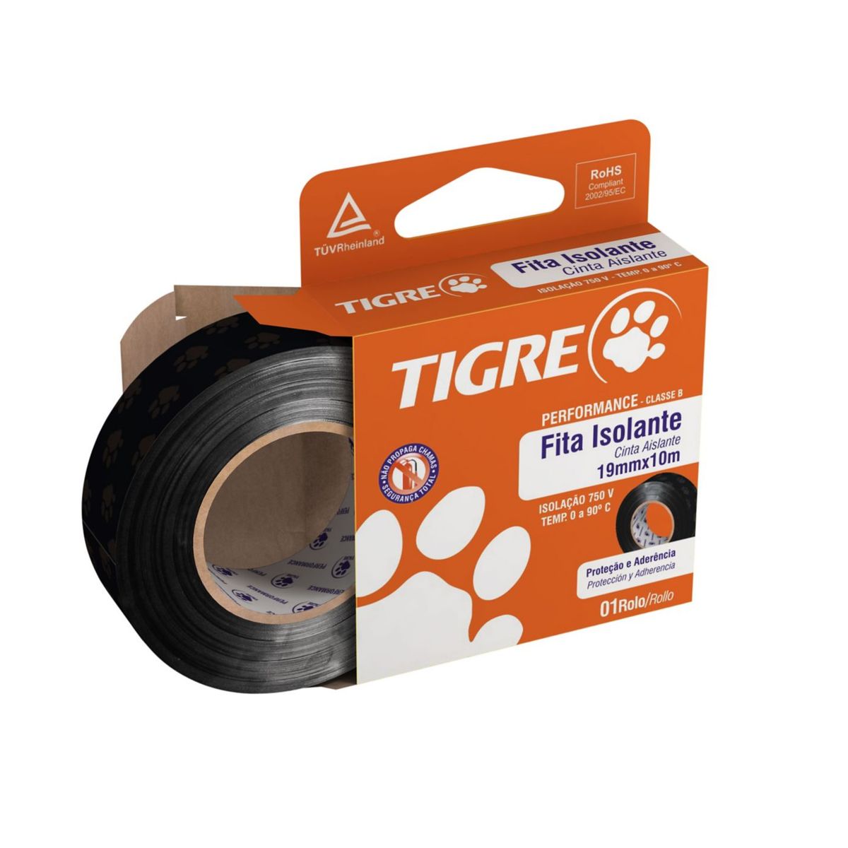 Fita Isolante Preta 19mmx5m, marca Tigre - Foto Principal