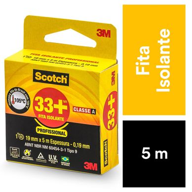 Fita Isolante Scotch Preta 19mmx5m