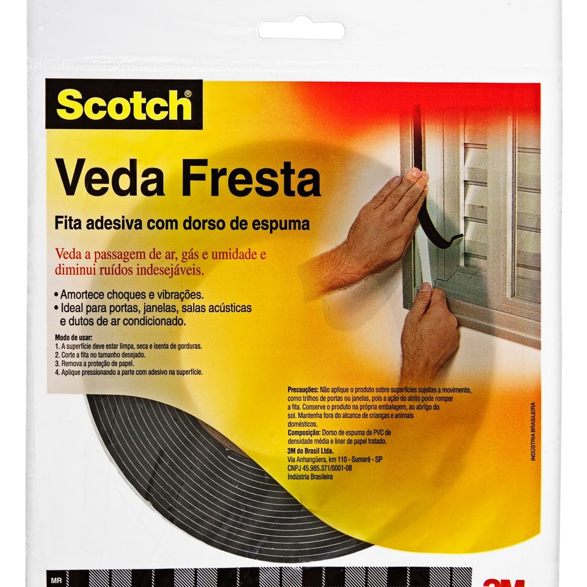 Fita Veda Fresta Espuma 3M, marca 3m - Foto Principal