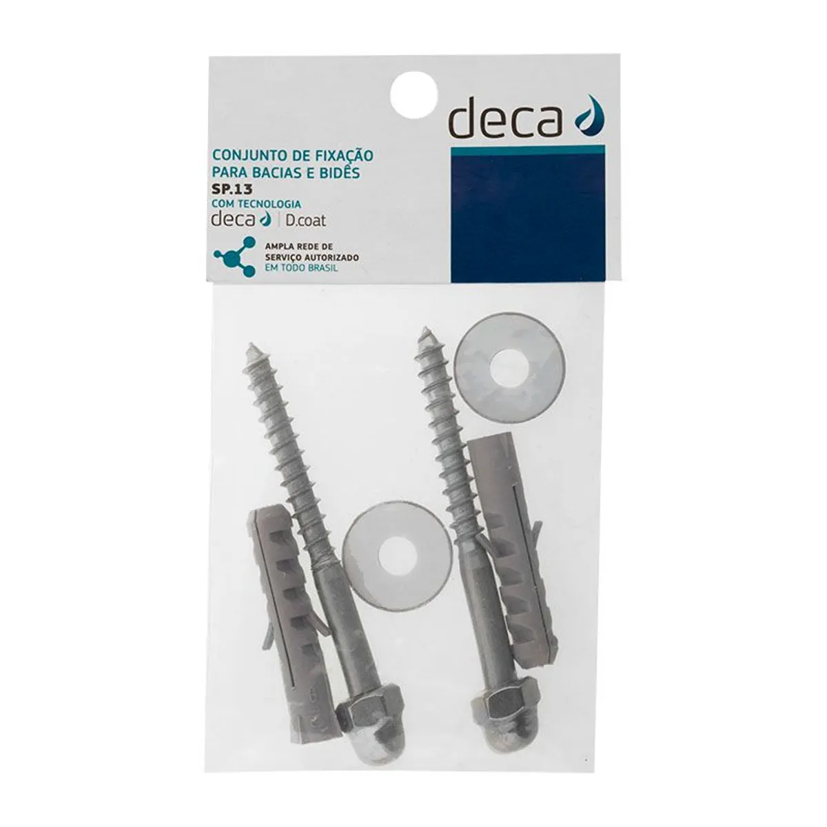 Conjunto Com 2 Parafusos Para Bacia Com Bucha 10mm, marca Deca - Foto 2
