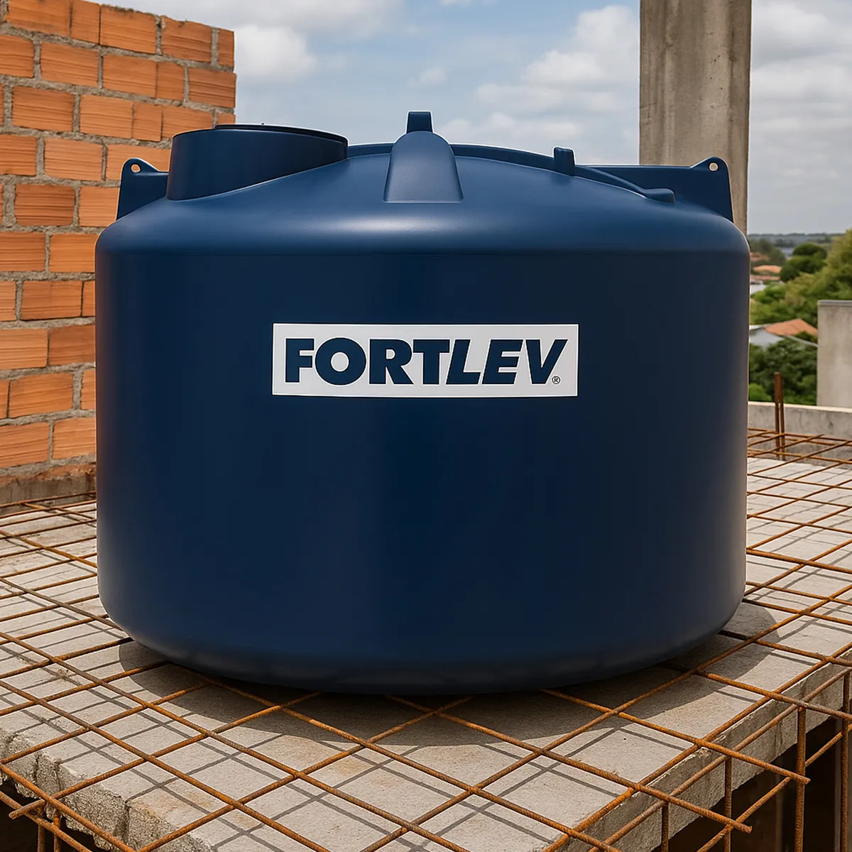 Caixa de Água 10.000L Polietileno Tampa Rosca Azul Fortlev, marca Fortlev - Foto 2