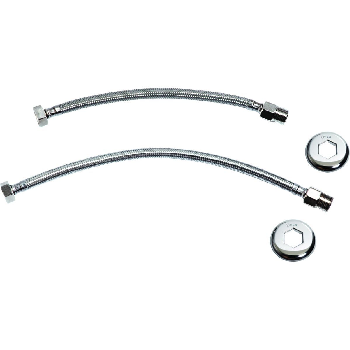 Engate Flexível para Água Quente e Fria Inox 1/2" 30Cm 40MCA - 70°C MF, marca Wog - Foto Principal