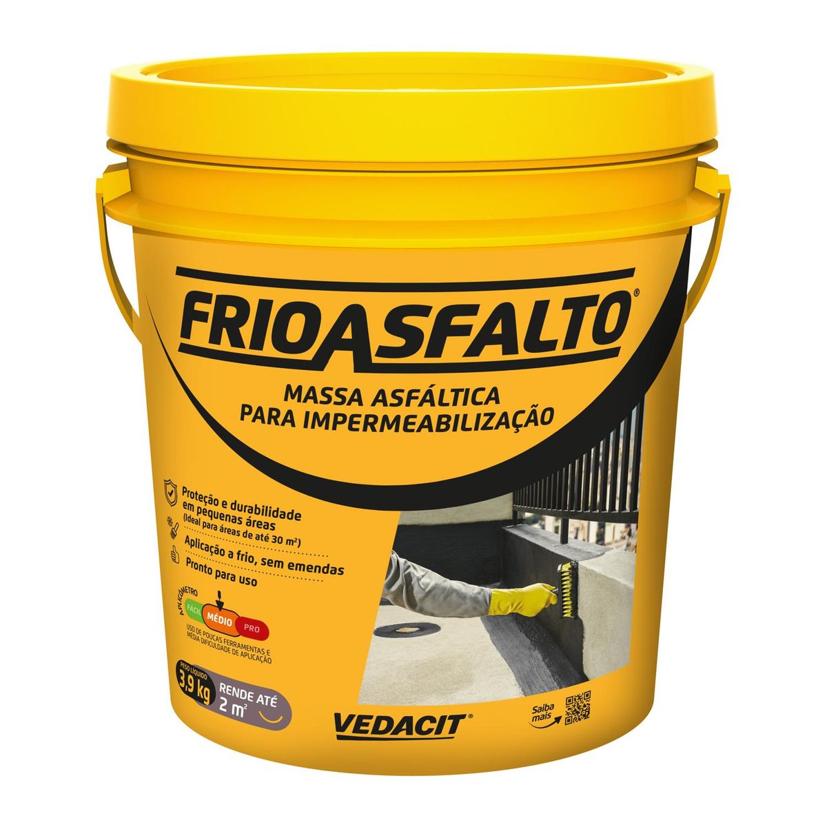Vedacit Massa Asfáltica Frioasfalto Galão 3.9kg Vedacit, marca Vedacit - Foto Principal