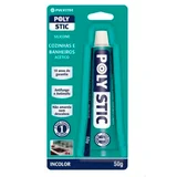 Adesivo de Silicone Polystic Cozinhas e Banheiros 50g Branco