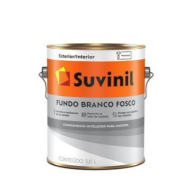 Suvinil Fundo Branco Fosco para Madeira 3,6L 