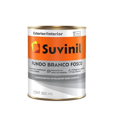 Suvinil Fundo Branco Fosco para Madeira 0,9L 
