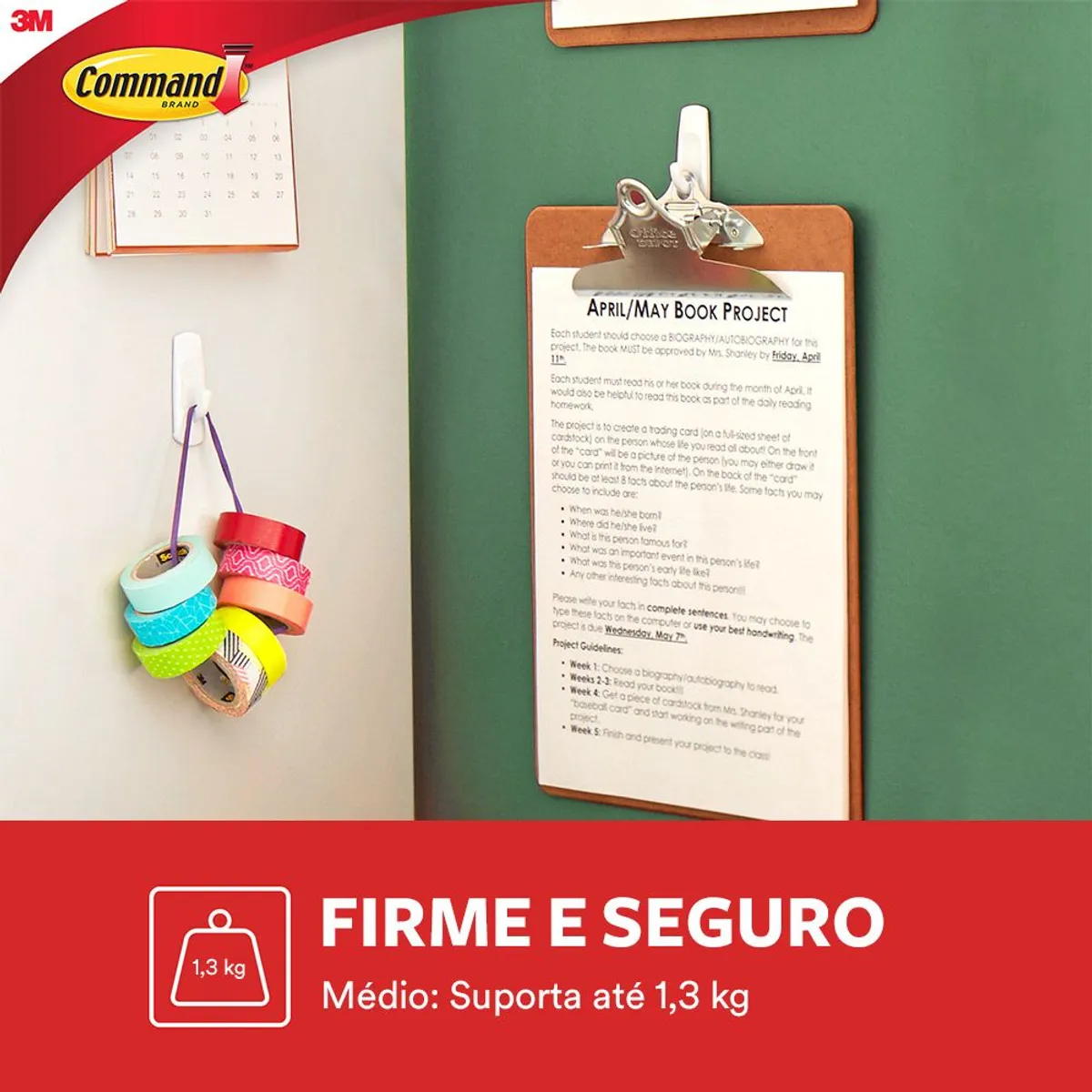 Gancho Command Médio Com Adesivo 3M, marca 3m - Foto 2