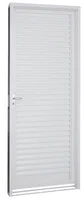 Porta Veneziana Aço Branco Esquerda 217x87x6,5cm Pratika