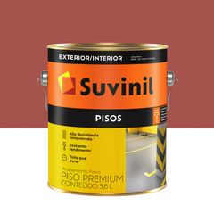 Tinta para piso Vermelho Fosco Exterior e Interior Piso 3,6L Suvinil
