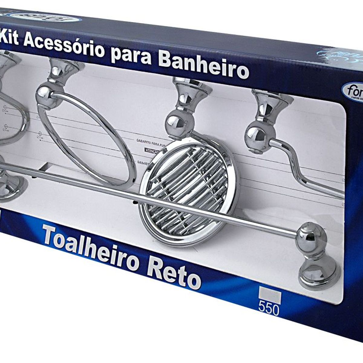 Kit Acessórios Met Classic Cromado, marca Forusi - Foto Principal