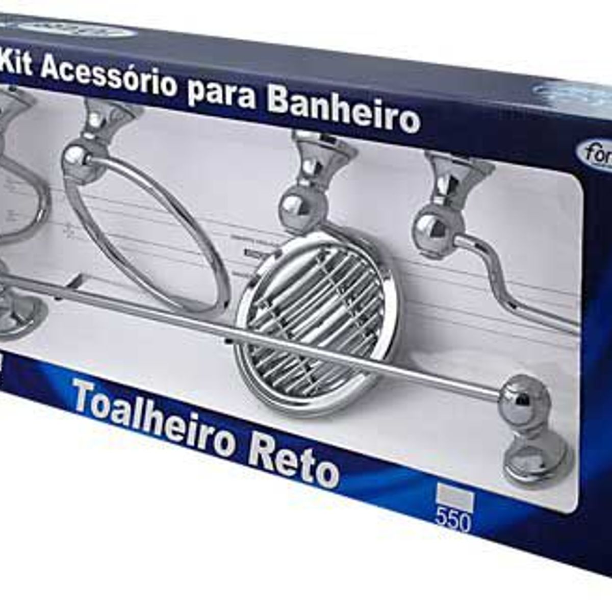 Kit Acessórios Met Classic Cromado, marca Forusi - Foto 2