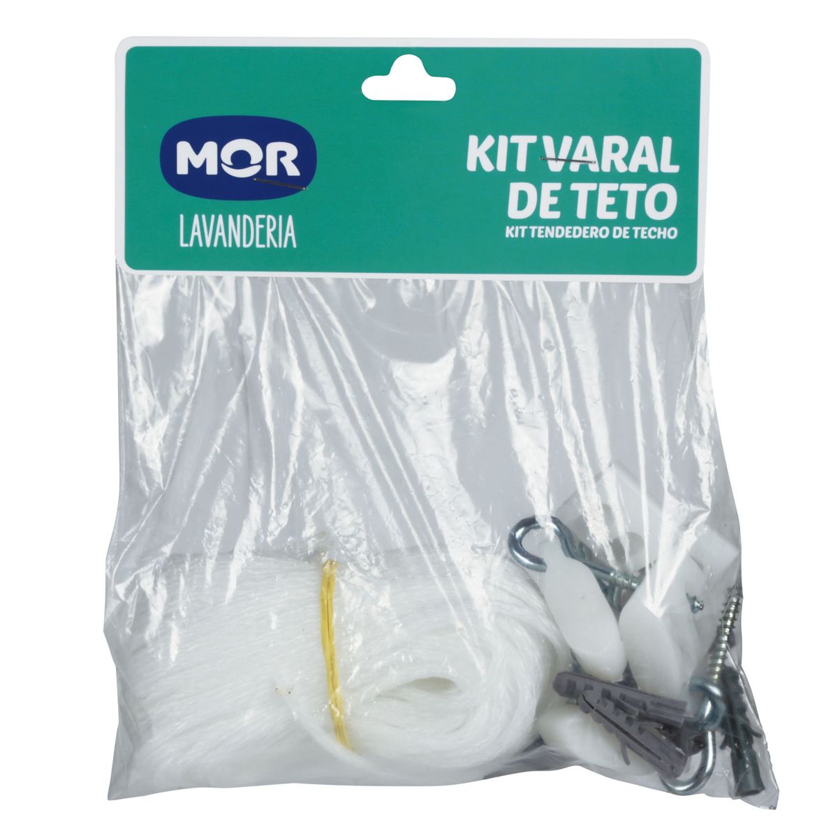Kit Conserto Varal Teto Roldanas e Corda, marca Mor - Foto Principal