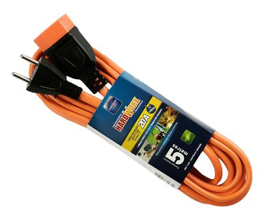 Prolongador 2 Pinos Macho Fmea 20A Cabo Pp Com 5 Metros