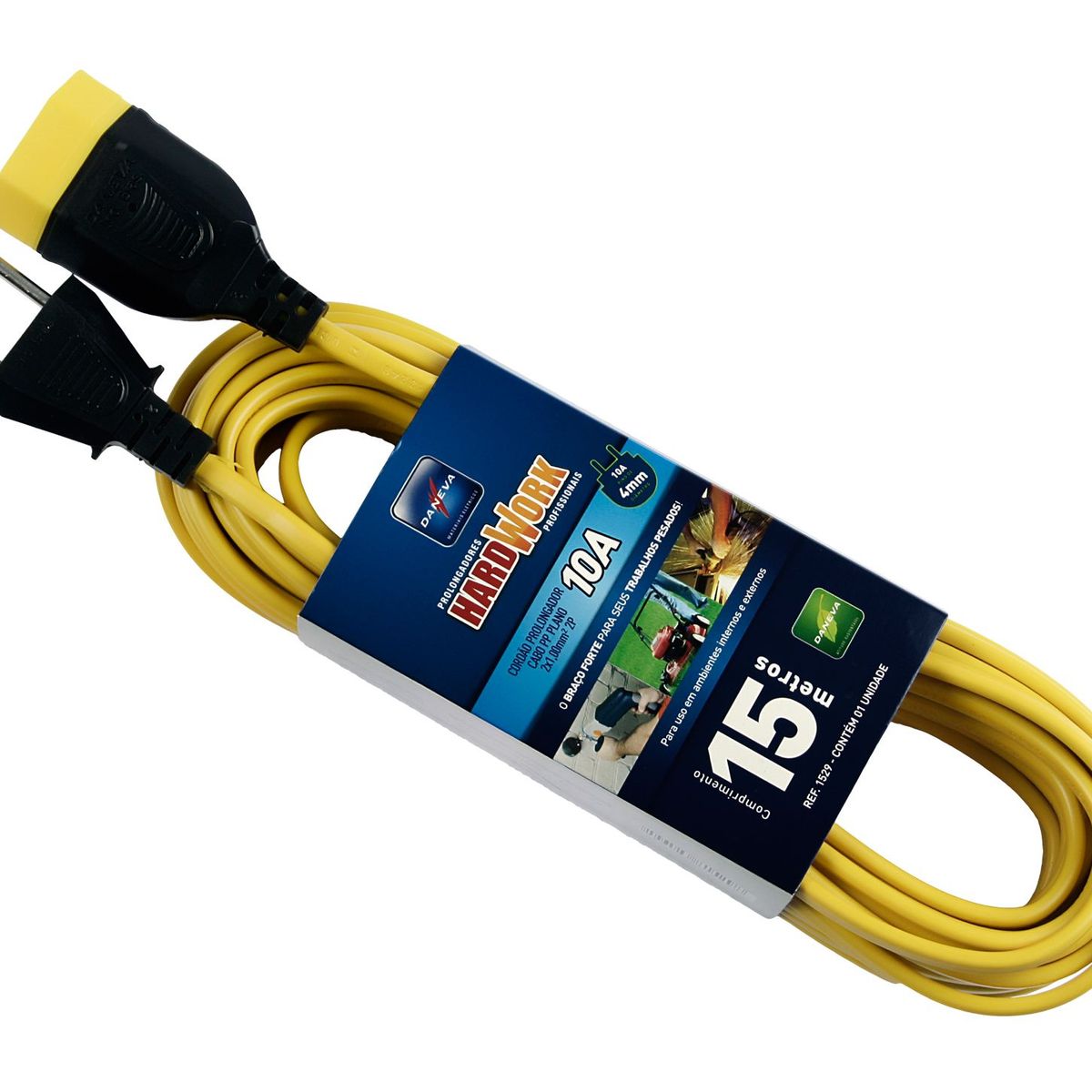 Prolongador 3 Pinos 2P+T 10A Cabo Pp Com 15M, marca Daneva - Foto Principal