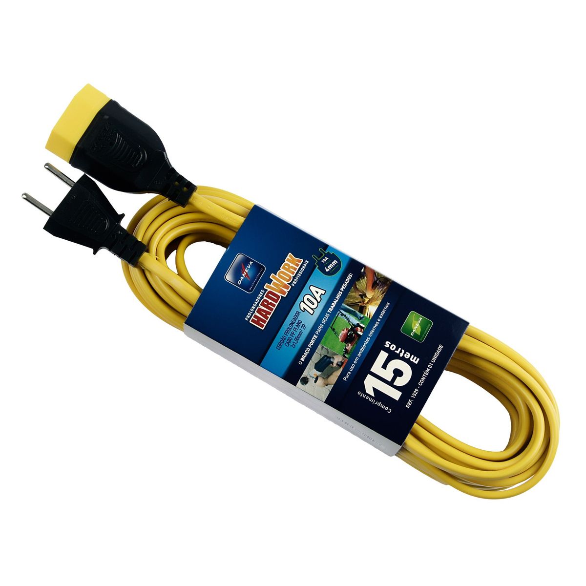 Prolongador 3 Pinos 2P+T 10A Cabo Pp Com 15M, marca Daneva - Foto Principal