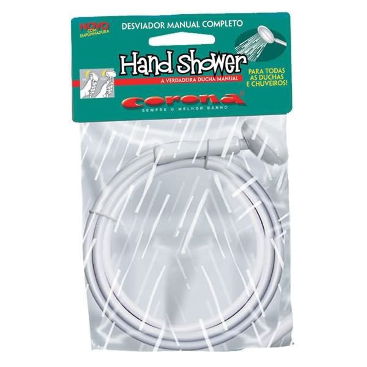 Kit Ducha Manual Hand Shower Branco, marca Corona - Foto 2