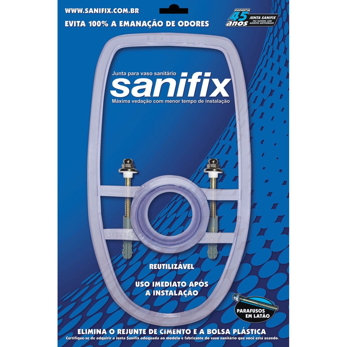 Kit Junta Bacia Monte Carlo Convencional Caixa Acoplada Cri Sanifix, marca Sanifix - Foto Principal