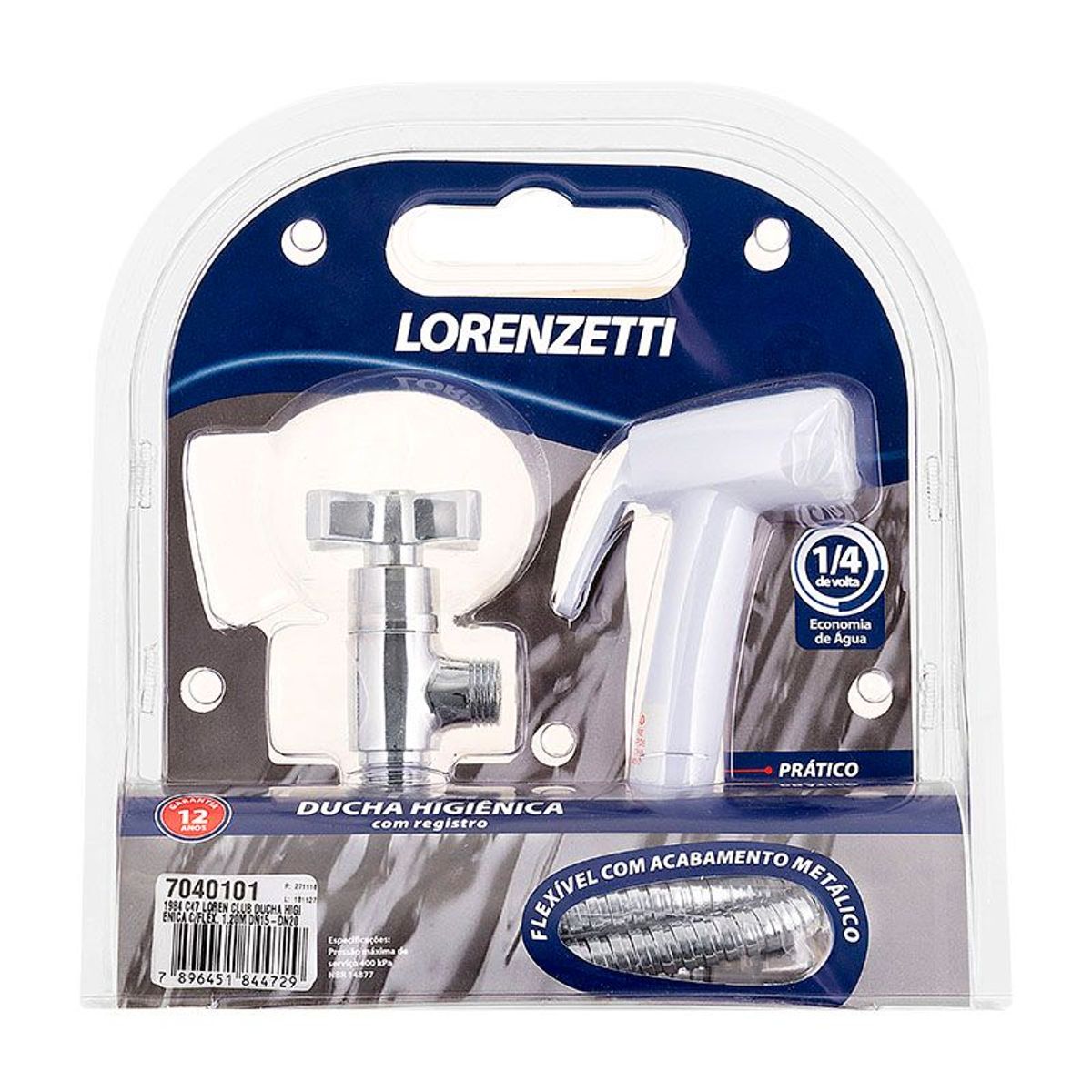 Ducha Higiênica com Registro C47 1984 Club Cromado  Lorenzetti, marca Lorenzetti - Foto 2
