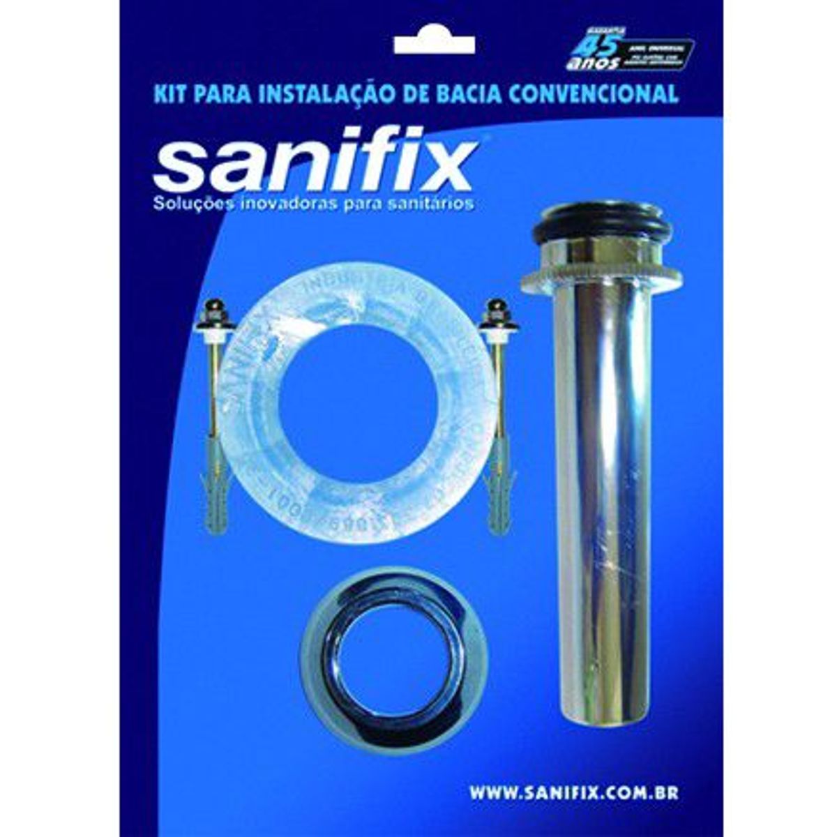 Kit Anel / Parafuso / Tubo De Ligação, marca Sanifix - Foto Principal