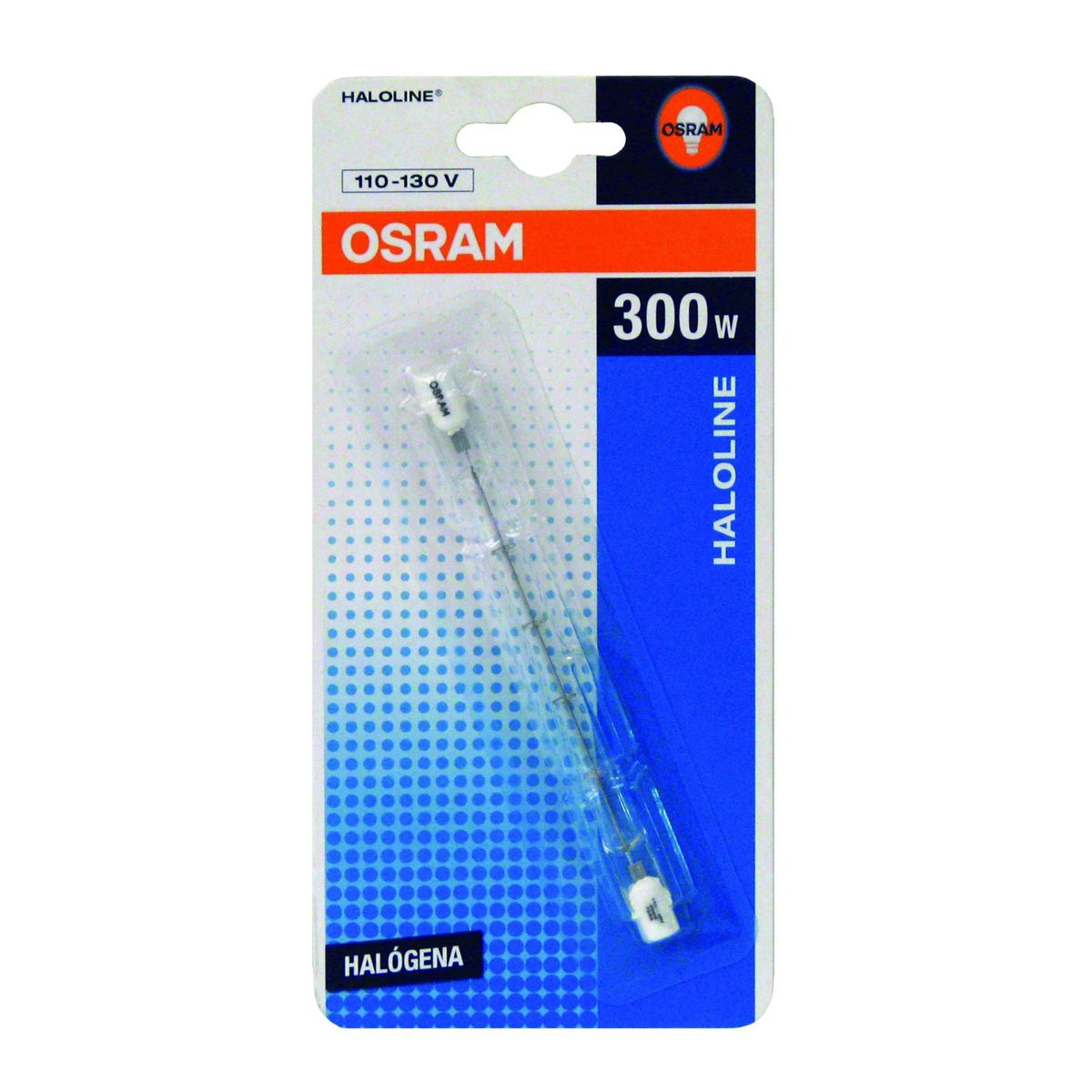 Lâmpada Halógena Haloline R7S Luz Amarela Eco 2892 300W 3000K 127V, marca Osram - Foto Principal