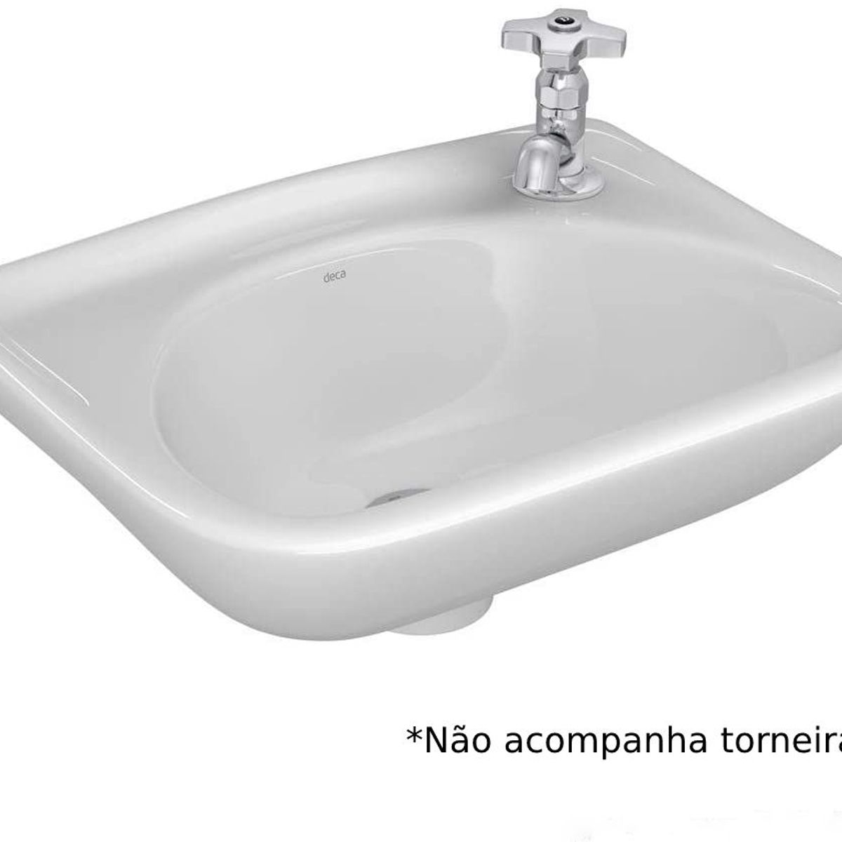 Lavatório Suspenso Izy 39,5x29,5cm Branco Deca, marca Deca - Foto 2