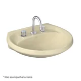 Lavatório para Coluna Ravena 56x46cm Creme