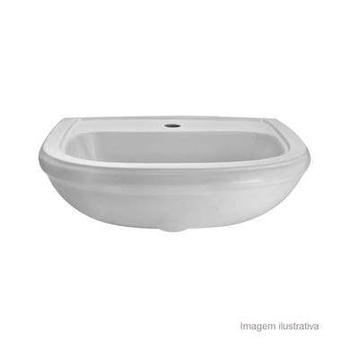 Lavatrio para Coluna Sabatini 53x44cm Branco Icasa
