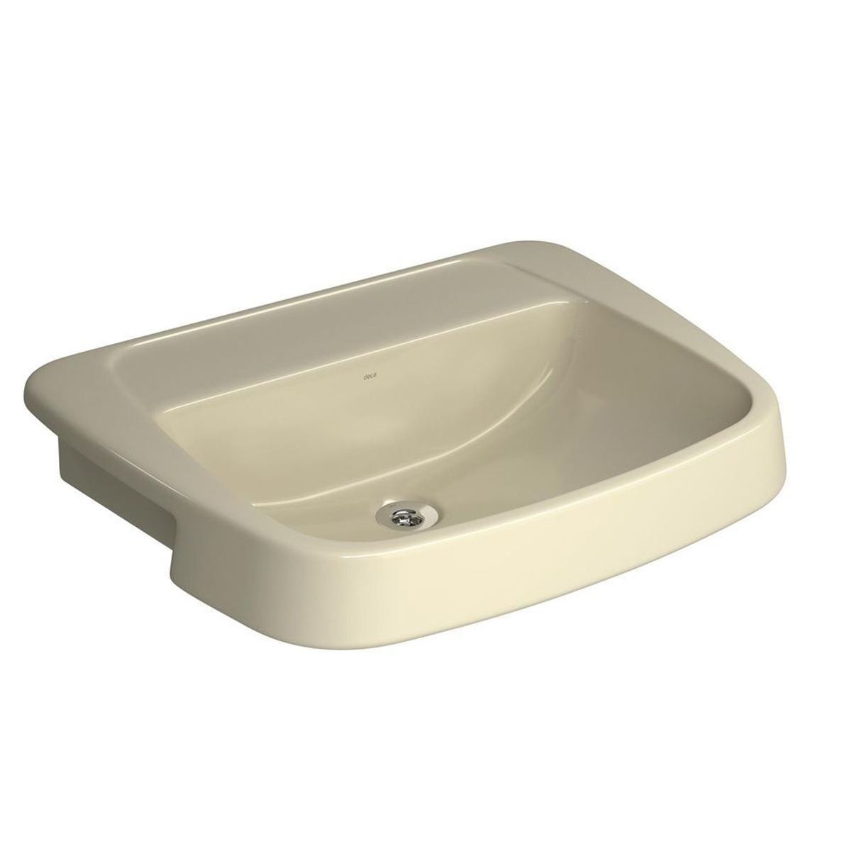 Lavatório de Semi Encaixe com Mesa Monte Carlo 57,5x44,5cm Creme, marca Deca - Foto Principal
