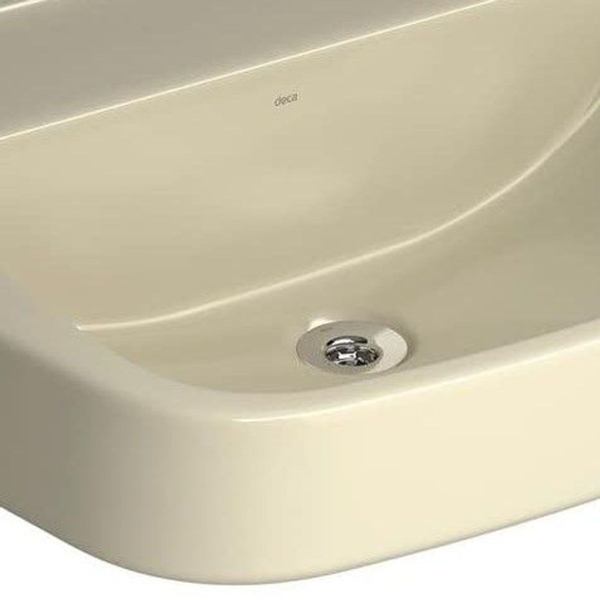 Lavatório de Semi Encaixe com Mesa Monte Carlo 57,5x44,5cm Creme, marca Deca - Foto 2