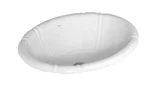 Cuba de Sobrepor Oval 47x37cm Branco