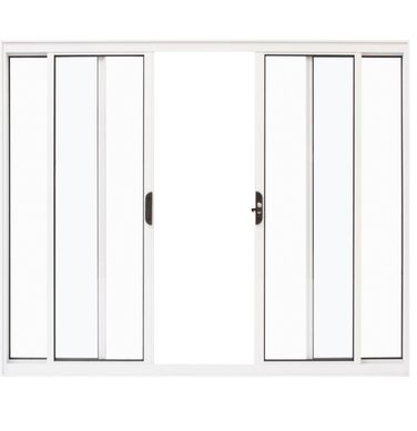 Janela de Correr Alumnio Branco 4 Folhas Central 100x150x5,4cm Malta