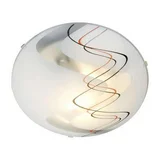 Plafon Ipanema Médio Vidro 30cm Branco