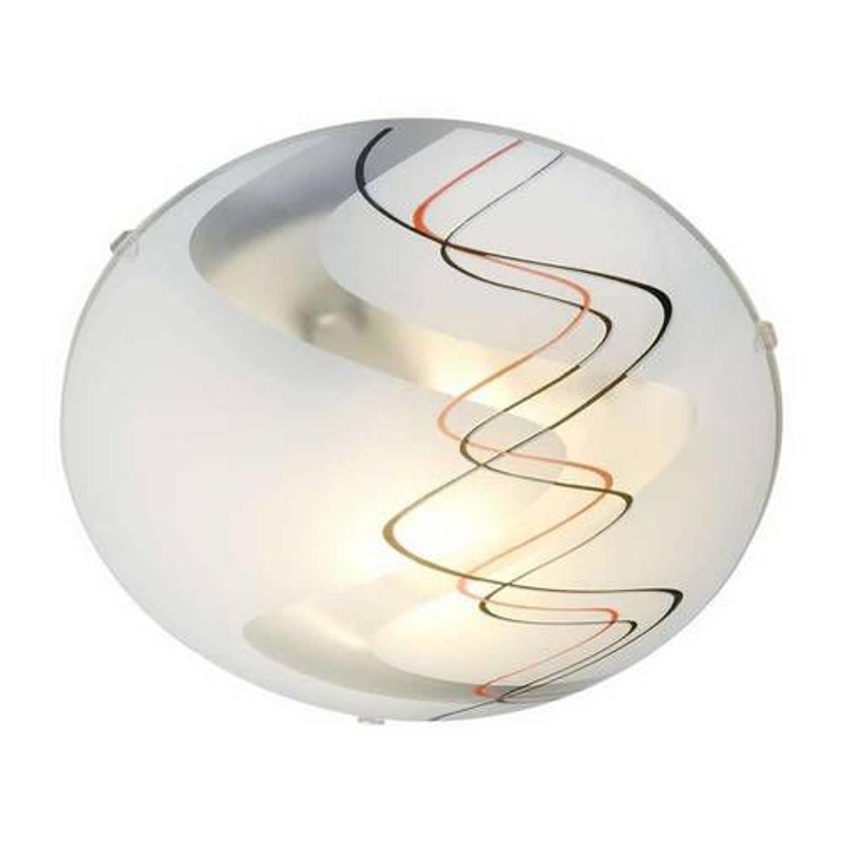 Plafon Ipanema Médio Vidro 30cm Branco, marca Lumi-lar - Foto Principal